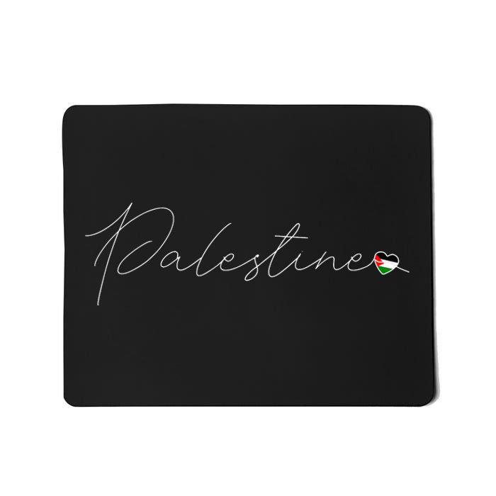 Dawlat Filastin Love Palestinian Flag Heart On Palestine Mousepad