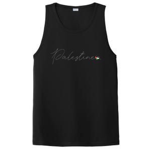 Dawlat Filastin Love Palestinian Flag Heart On Palestine PosiCharge Competitor Tank