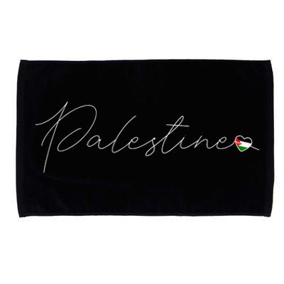 Dawlat Filastin Love Palestinian Flag Heart On Palestine Microfiber Hand Towel