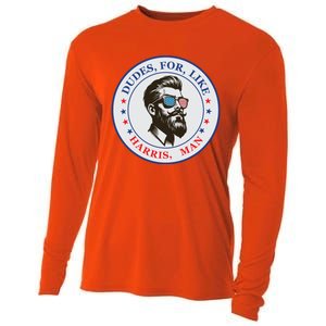 Dudes For Like Harris Man Kamala Harris 2024 Cooling Performance Long Sleeve Crew