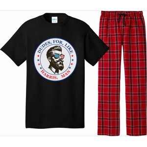 Dudes For Like Harris Man Kamala Harris 2024 Pajama Set