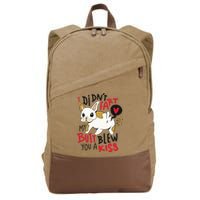 Didn't Fart My Butt Blew You A Kiss Funny Bulldog Cotton Canvas Backpack