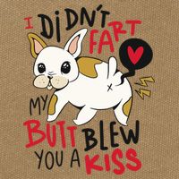 Didn't Fart My Butt Blew You A Kiss Funny Bulldog Cotton Canvas Backpack