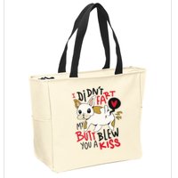 Didn't Fart My Butt Blew You A Kiss Funny Bulldog Zip Tote Bag