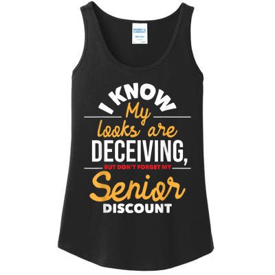 Don't Forget My Senior Discount Old Age Retiree Grandpa Ladies Essential Tank