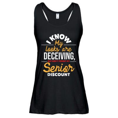 Don't Forget My Senior Discount Old Age Retiree Grandpa Ladies Essential Flowy Tank