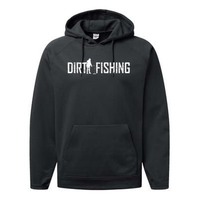 Dirt Fishing Metal Detecting Detector Treasure Hunter Performance Fleece Hoodie