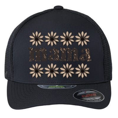 Daisy Floral Mama Mom Mother Family Flexfit Unipanel Trucker Cap