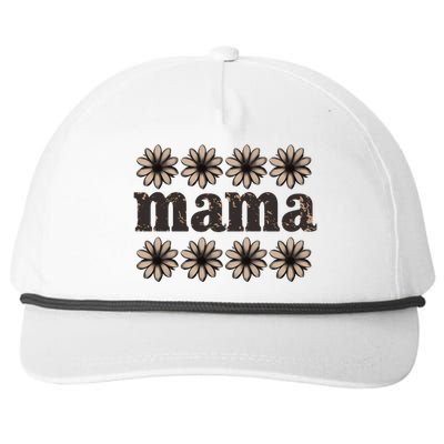 Daisy Floral Mama Mom Mother Family Snapback Five-Panel Rope Hat