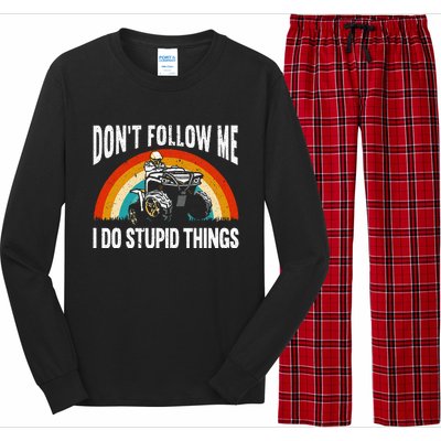 Don't Follow Me I Do Stupid Things ATV Quad Offroading Long Sleeve Pajama Set