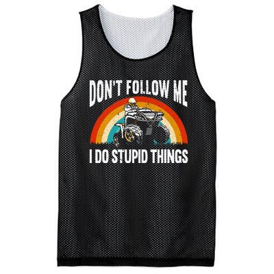 Don't Follow Me I Do Stupid Things ATV Quad Offroading Mesh Reversible Basketball Jersey Tank