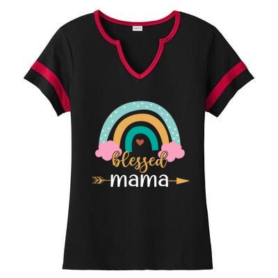 DESIGN FOR MAMA Ladies Halftime Notch Neck Tee