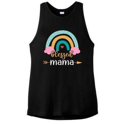 DESIGN FOR MAMA Ladies PosiCharge Tri-Blend Wicking Tank