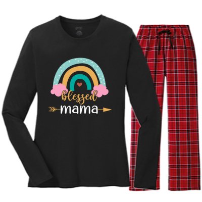 DESIGN FOR MAMA Women's Long Sleeve Flannel Pajama Set 