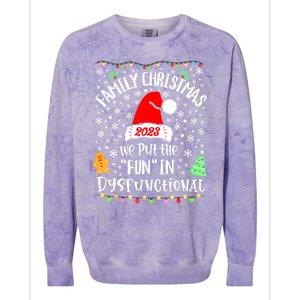 Dysfunctional Funny Matching Family Christmas Pajamas Xmas Colorblast Crewneck Sweatshirt