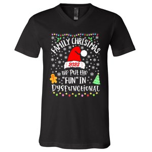 Dysfunctional Funny Matching Family Christmas Pajamas Xmas V-Neck T-Shirt