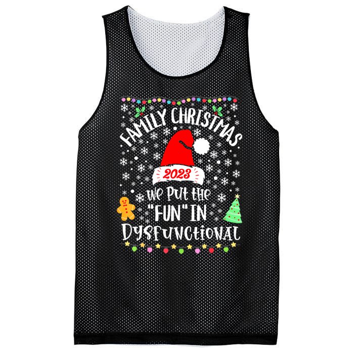 Dysfunctional Funny Matching Family Christmas Pajamas Xmas Mesh Reversible Basketball Jersey Tank