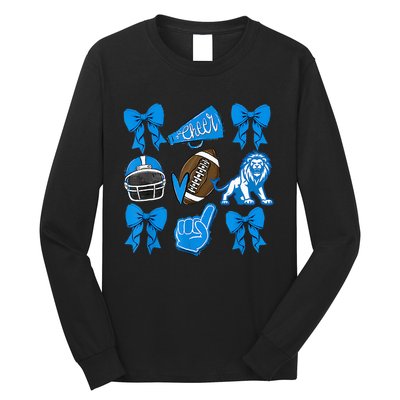Detroit Fan Mashup Football Cheer Long Sleeve Shirt