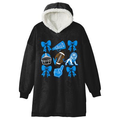 Detroit Fan Mashup Football Cheer Hooded Wearable Blanket