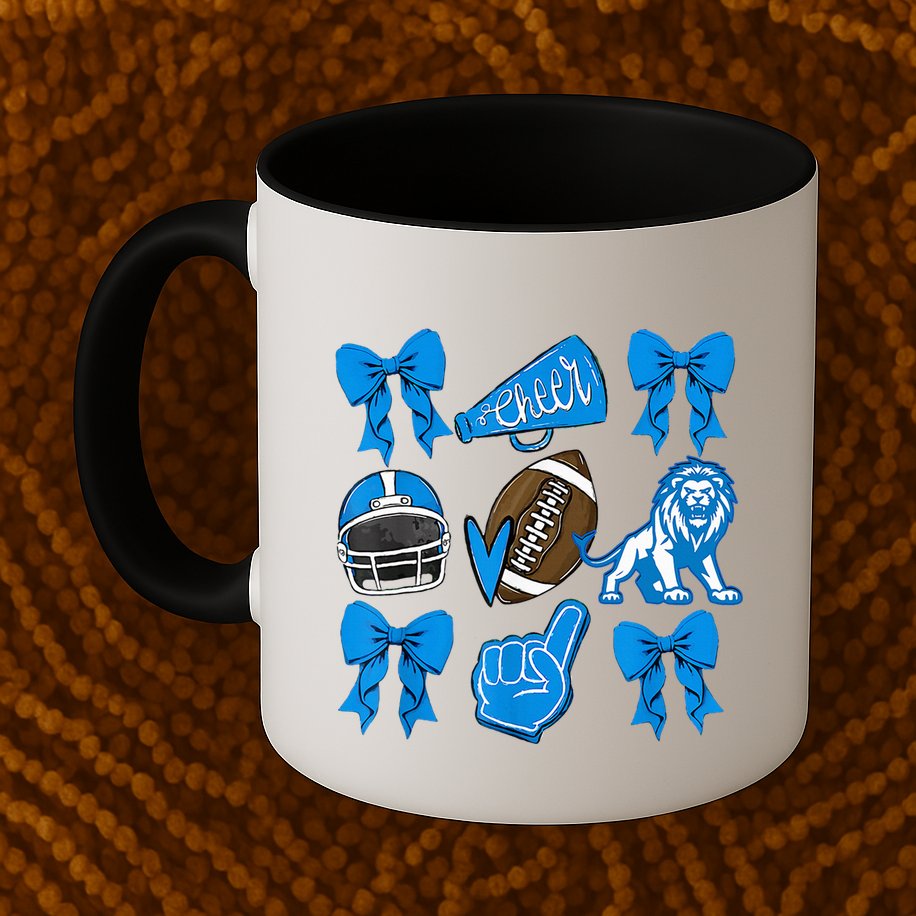 Detroit Fan Mashup Football Cheer Mug