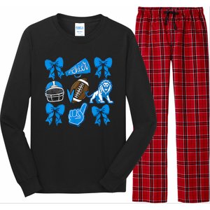 Detroit Fan Mashup Football Cheer Long Sleeve Pajama Set