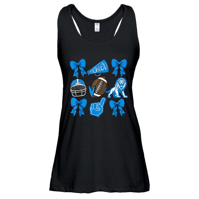 Detroit Fan Mashup Football Cheer Ladies Essential Flowy Tank