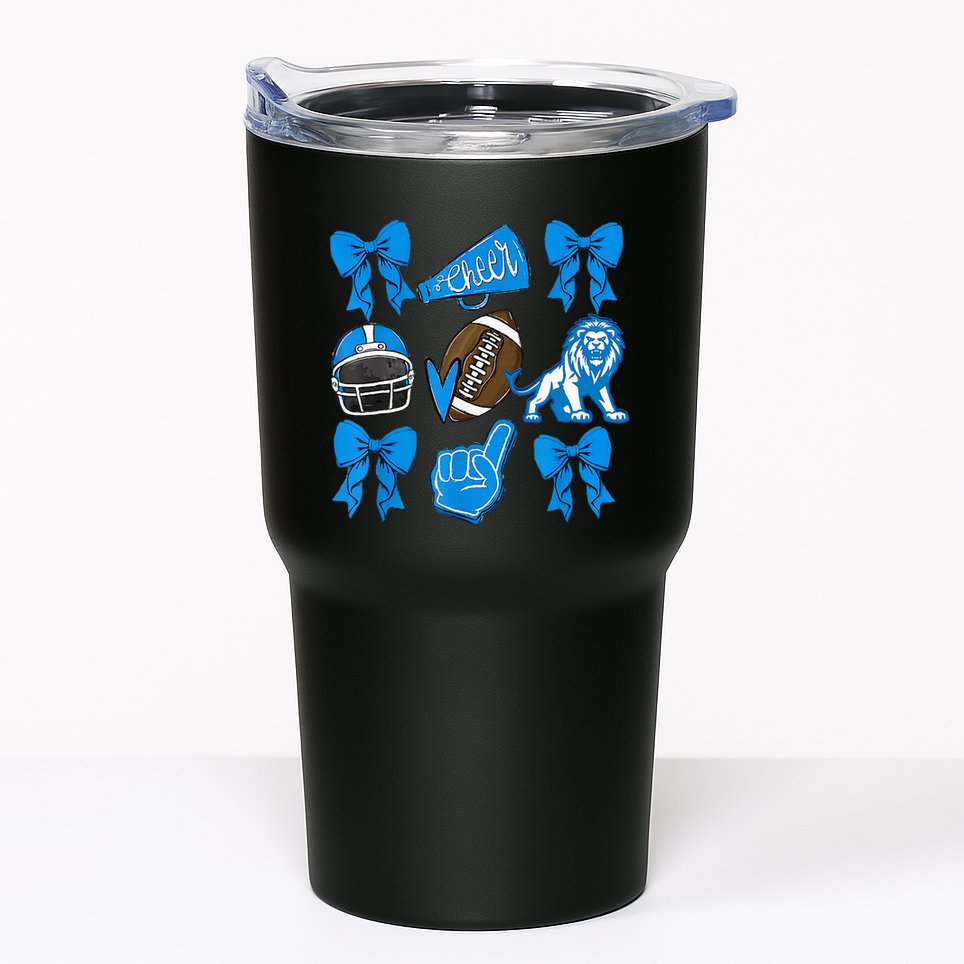 Detroit Fan Mashup Football Cheer Tumbler