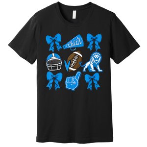 Detroit Fan Mashup Football Cheer Premium T-Shirt