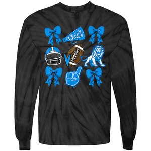 Detroit Fan Mashup Football Cheer Tie-Dye Long Sleeve Shirt