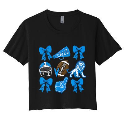 Detroit Fan Mashup Football Cheer Crop Top