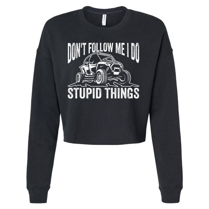 DonT Follow Me I Do Stupid Things Classic Utv Car Driver Cropped Pullover Crew
