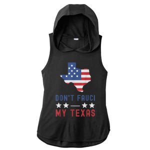 Don't Fauci My Texas USA Flag American Patriot Funny Ladies PosiCharge Tri-Blend Wicking Draft Hoodie Tank