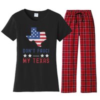 Don't Fauci My Texas USA Flag American Patriot Funny Women's Flannel Pajama Set