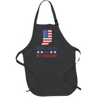 Don't Fauci My Indiana USA Flag American Patriot Funny Full-Length Apron With Pockets