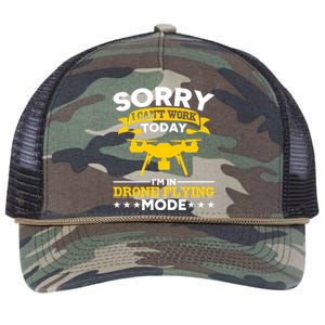 Drone Flying Mode Drone Racing Funny Drone Pilot Funny Gift Retro Rope Trucker Hat Cap