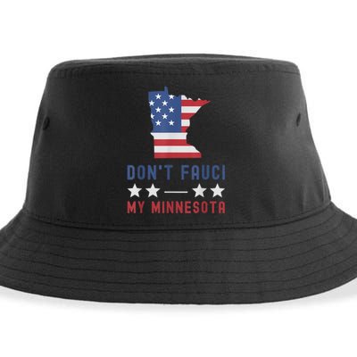 Don't Fauci My Minnesota USA Flag American Patriot Funny Sustainable Bucket Hat