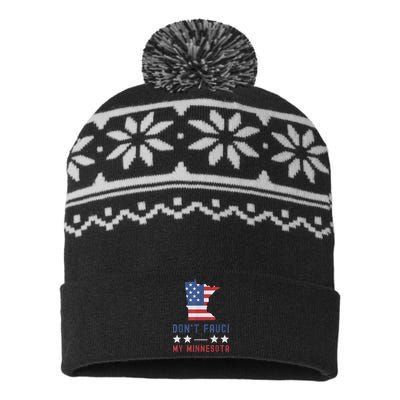 Don't Fauci My Minnesota USA Flag American Patriot Funny USA-Made Snowflake Beanie