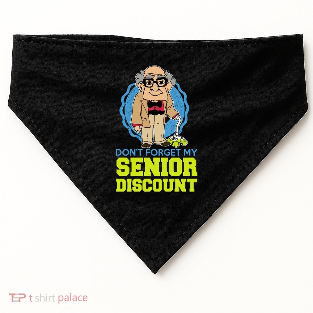 DonT Forget My Discount Funny Old People USA-Made Doggie Bandana