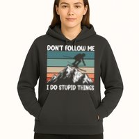Don't Follow Me I Do Stupid Things Funny Skiing Hoodie
