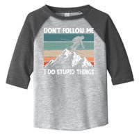 Don't Follow Me I Do Stupid Things Funny Skiing Toddler Fine Jersey T-Shirt