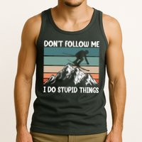 Don't Follow Me I Do Stupid Things Funny Skiing Tank Top