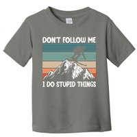 Don't Follow Me I Do Stupid Things Funny Skiing Toddler T-Shirt