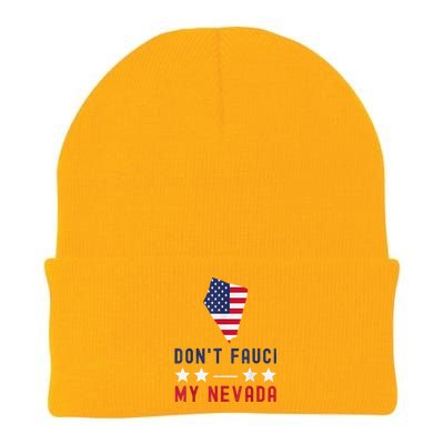 Don't Fauci My Nevada USA Flag American Patriot Funny Knit Cap Winter Beanie