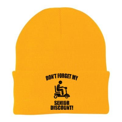 Don't Forget My Senior Discount Funny Knit Cap Winter Beanie