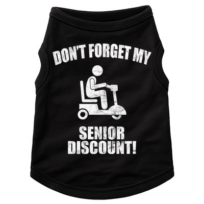 Don't Forget My Senior Discount Funny Doggie Tank
