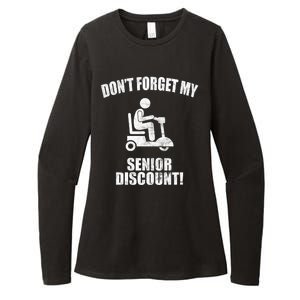 Don't Forget My Senior Discount Funny Womens CVC Long Sleeve Shirt