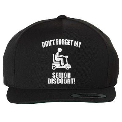 Don't Forget My Senior Discount Funny Wool Snapback Cap