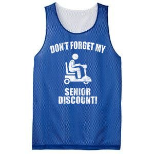 Don't Forget My Senior Discount Funny Mesh Reversible Basketball Jersey Tank