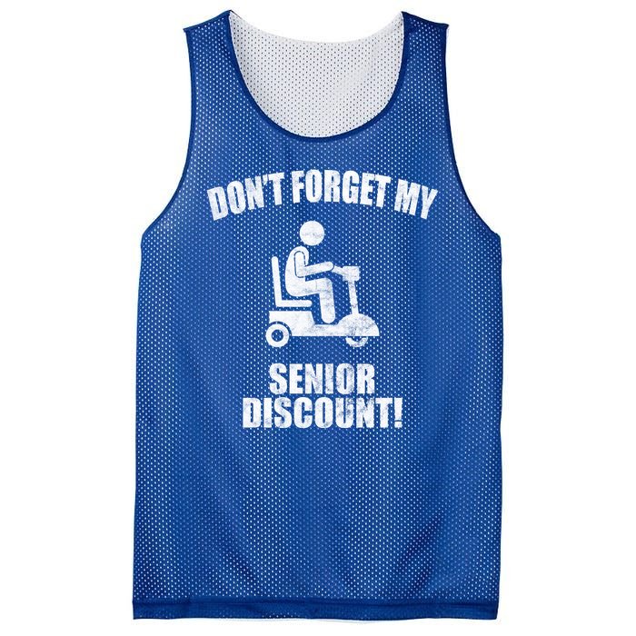 Don't Forget My Senior Discount Funny Mesh Reversible Basketball Jersey Tank