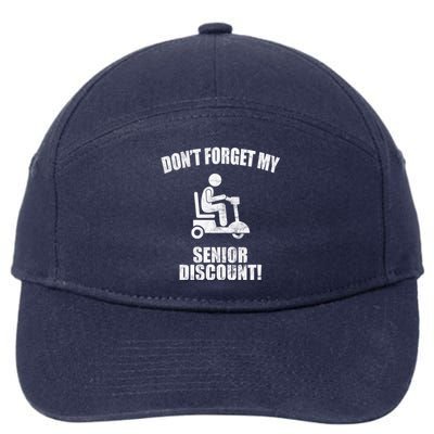 Don't Forget My Senior Discount Funny 7-Panel Snapback Hat